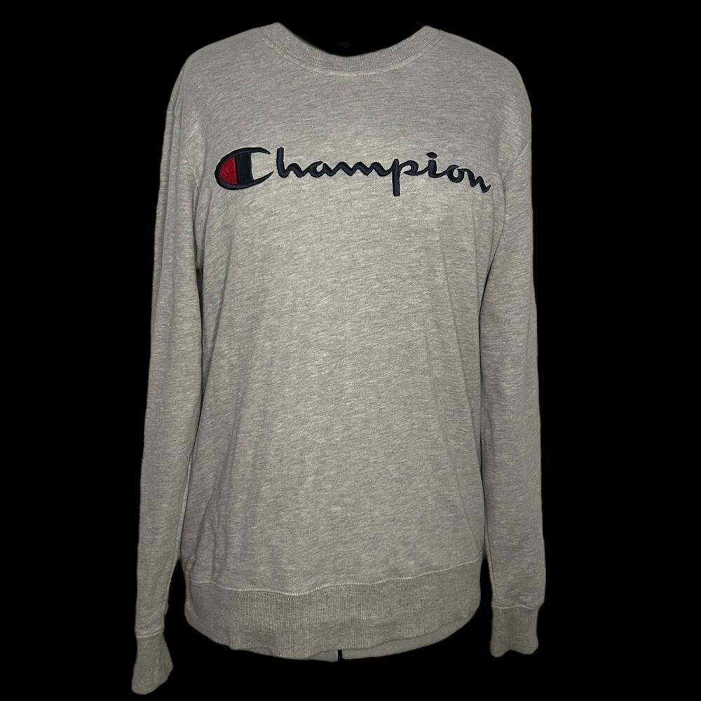 Champion Gray Pullover Sweatshirt Size M